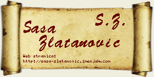 Saša Zlatanović vizit kartica
